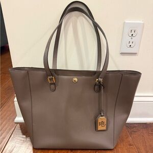 Ralph Lauren Large Bennington Leather Tote